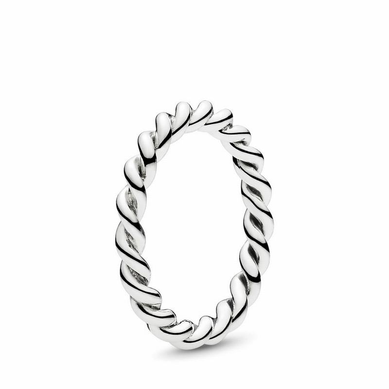 Pandora Intertwined Twist Stackable Ring Ireland - Sterling Silver - 278156SOG